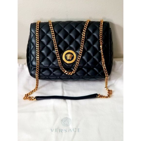 Versace Handbags - Authentic VERSACE quilted leather medusa head crossbody bag